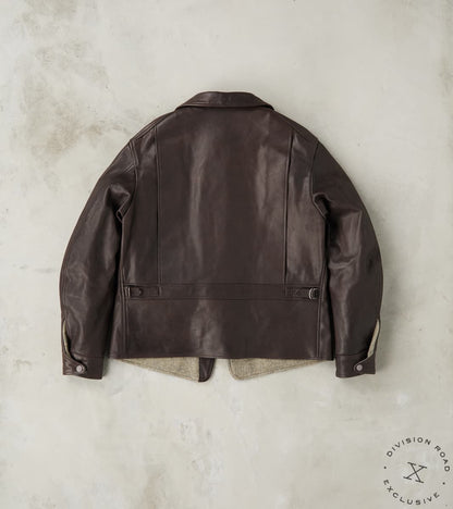 English Air Force Sidcot Jacket - Dark Brown Vegetable Tanned Horsehide