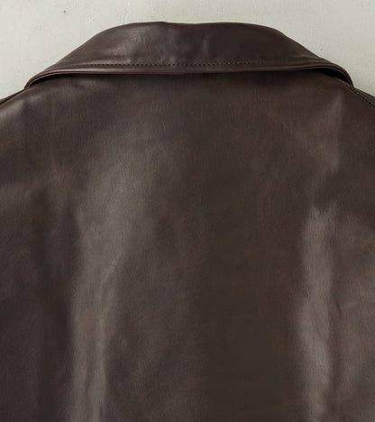 English Air Force Sidcot Jacket - Dark Brown Vegetable Tanned Horsehide