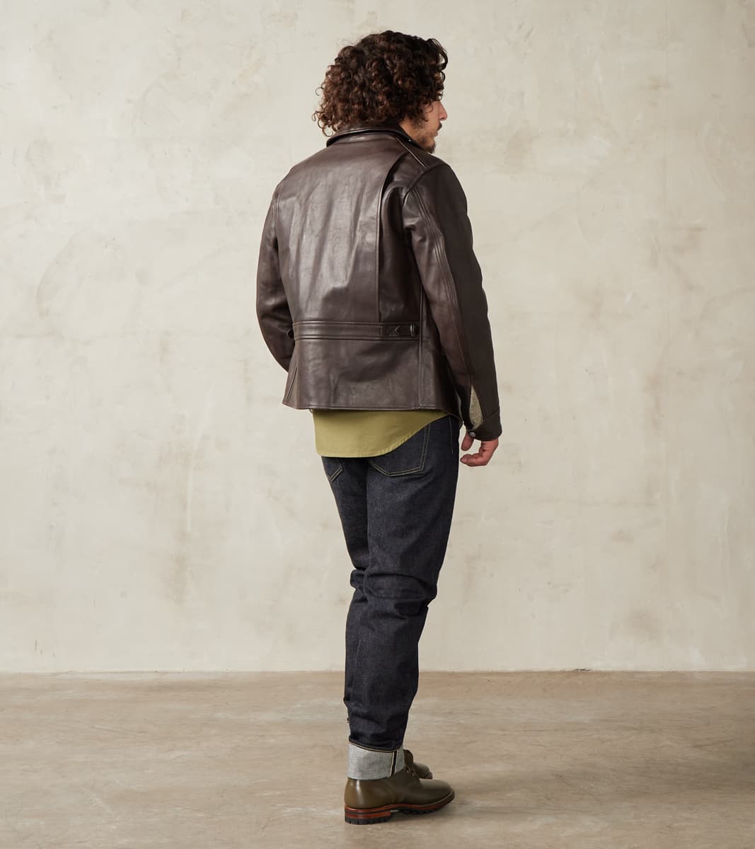 English Air Force Sidcot Jacket - Dark Brown Vegetable Tanned Horsehide