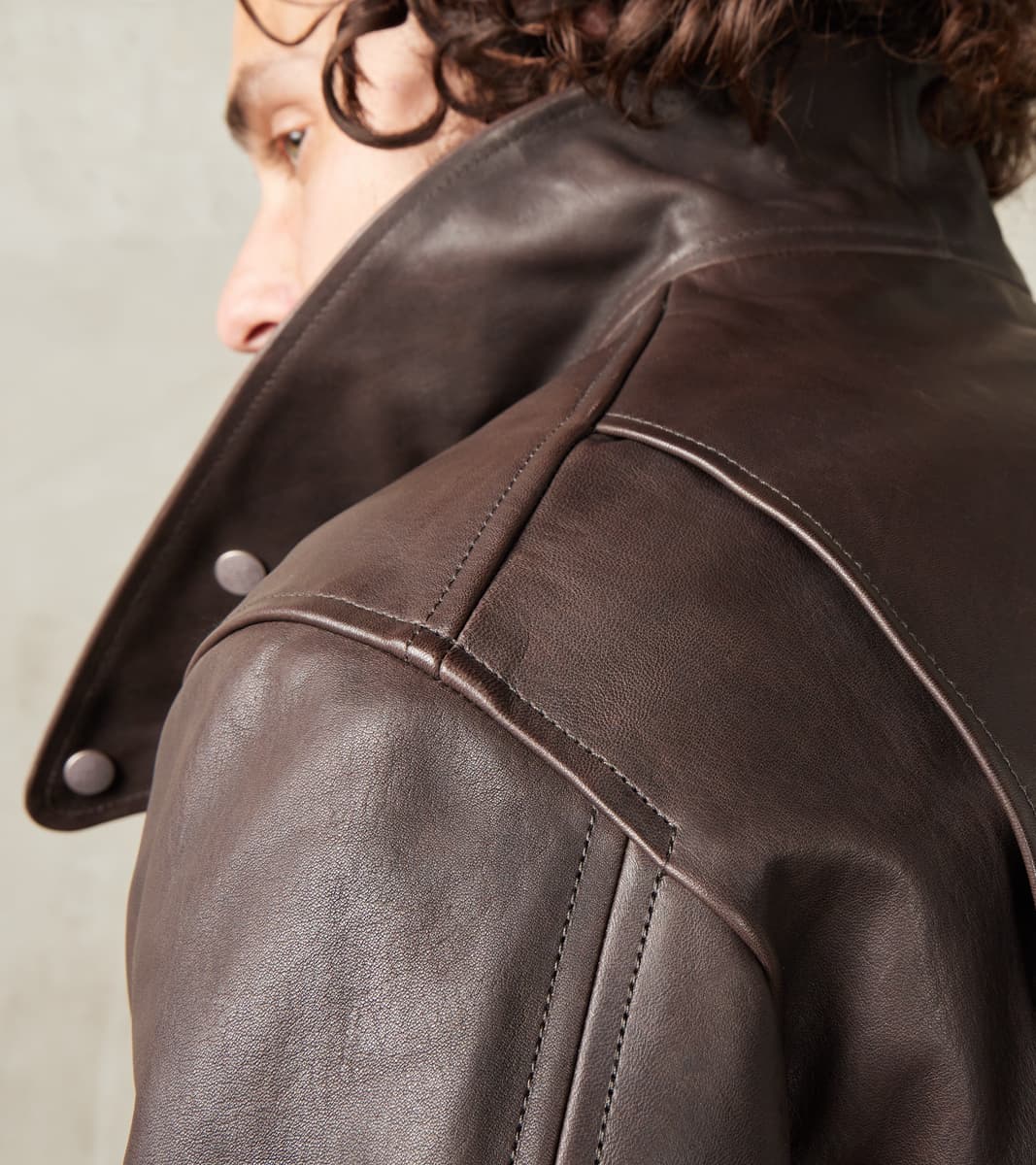 English Air Force Sidcot Jacket - Dark Brown Vegetable Tanned Horsehide