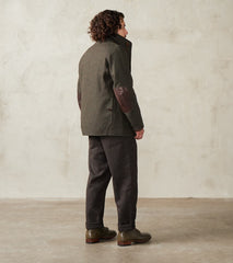 French Hunting Jacket - Fox Brothers® Dark Olive Tweed Twill