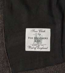 English Dress Hunt Vest - Fox Brothers® Dark Walnut Brown Tweed Twill