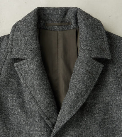 Swiss Army Officer Coat - Fox Brothers® Grey Flannel Tweed Twill