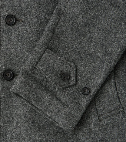 Swiss Army Officer Coat - Fox Brothers® Grey Flannel Tweed Twill