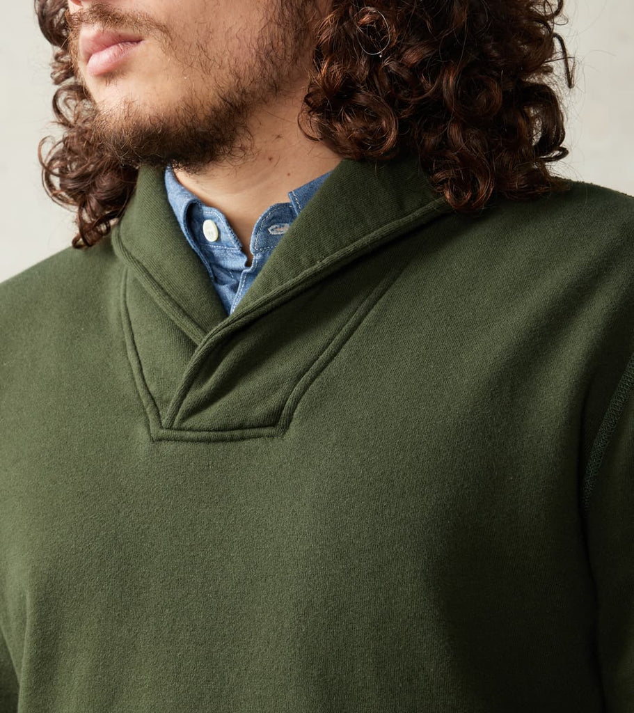 Division Road National Athletic Goods x DR Loopback Shawl Pullover - Cedar
