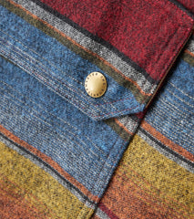 Chestnut Jacket Galceti - Striped Blanket Jacquard