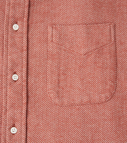 Japanese Herringbone Flannel Camper - Red