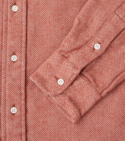 Japanese Herringbone Flannel Camper - Red