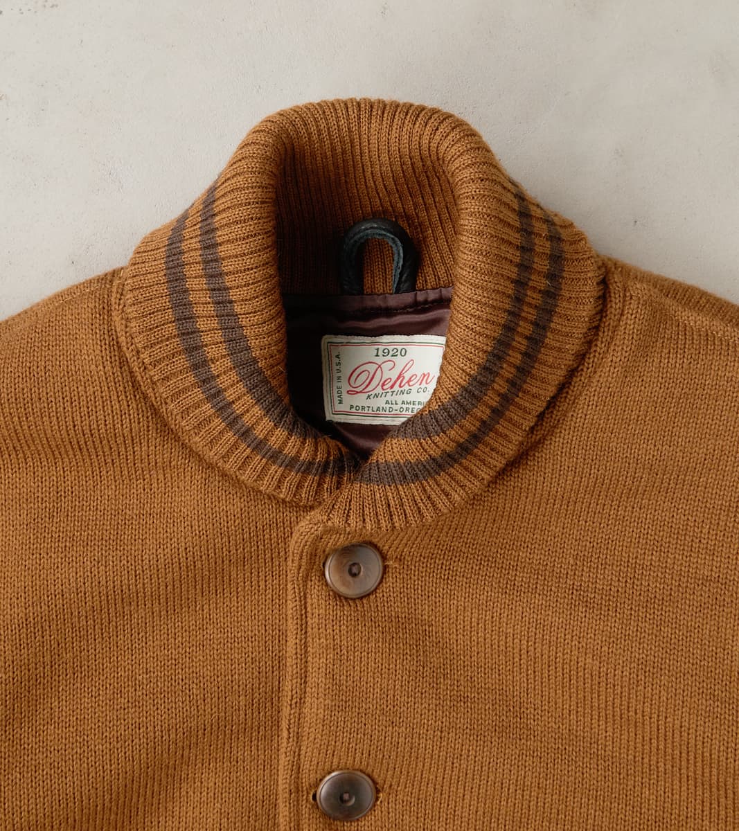 Letterman Club Knit Jacket - Whiskey