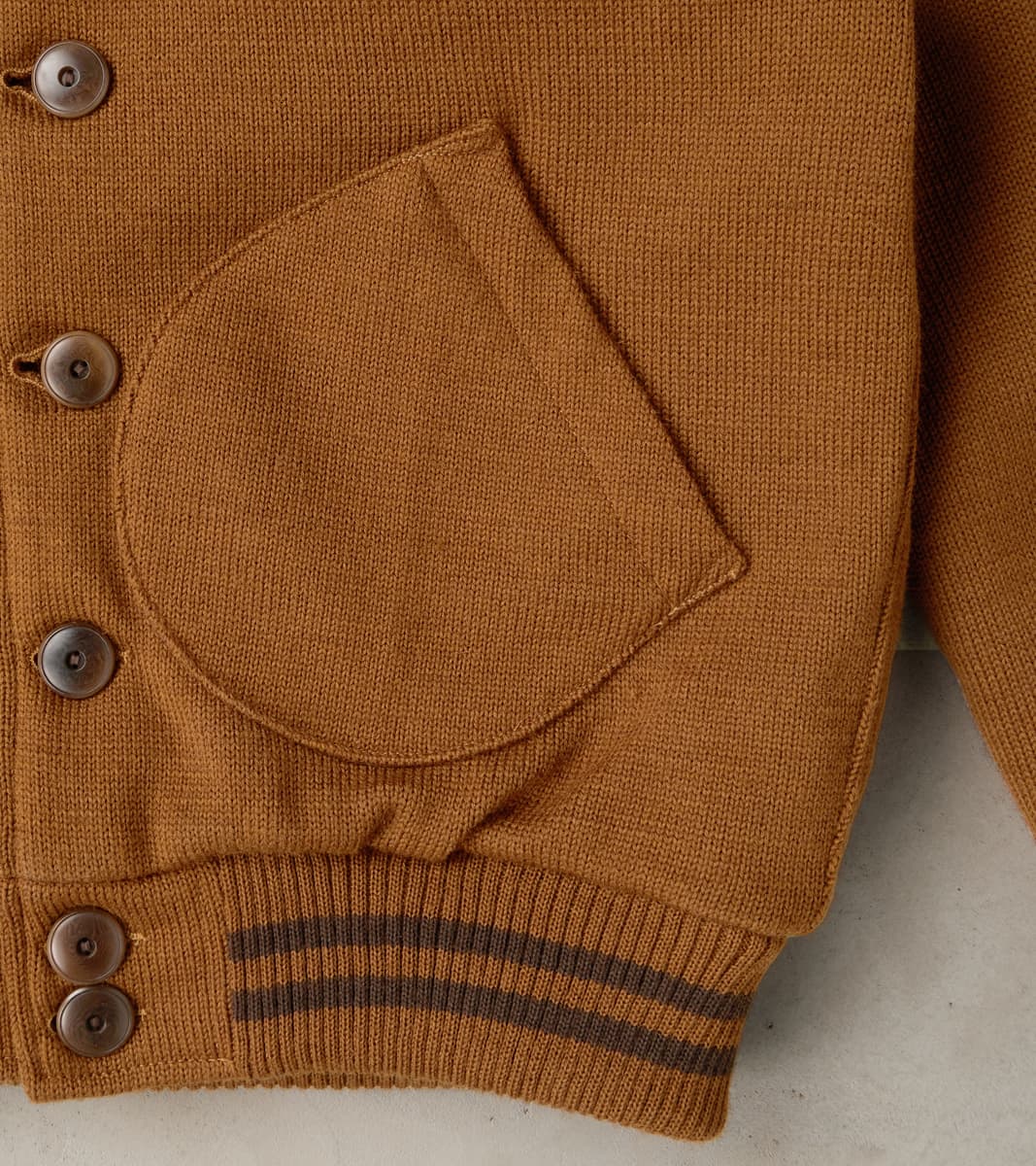 Letterman Club Knit Jacket - Whiskey