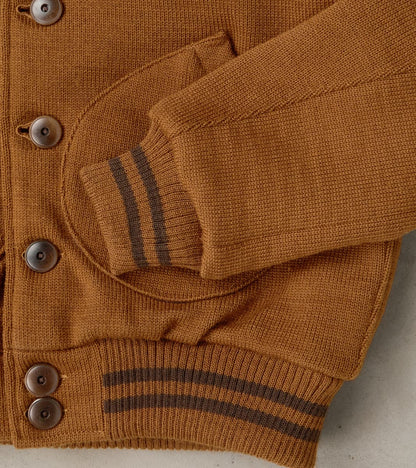 Letterman Club Knit Jacket - Whiskey