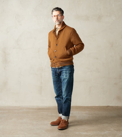 Letterman Club Knit Jacket - Whiskey