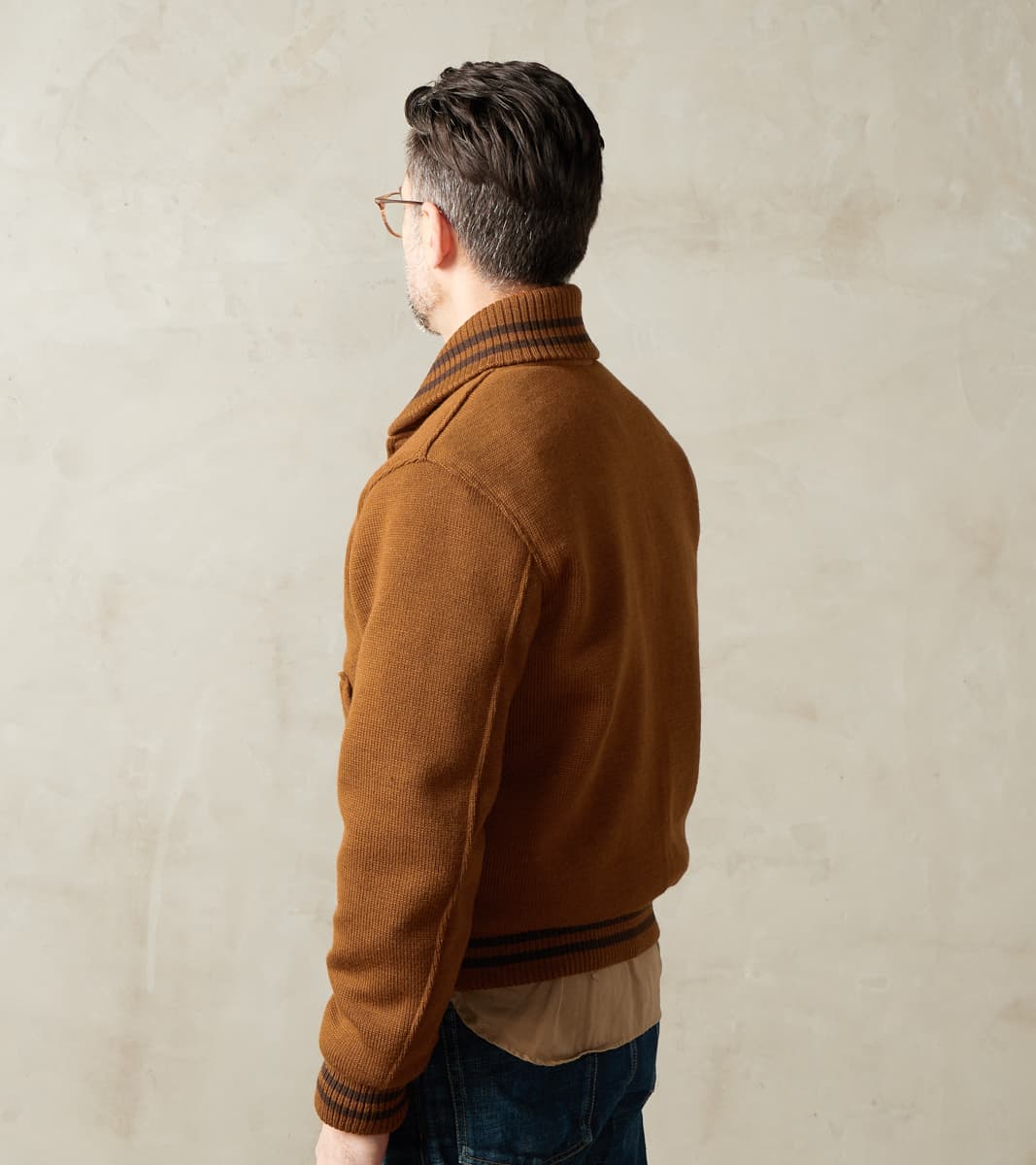 Letterman Club Knit Jacket - Whiskey