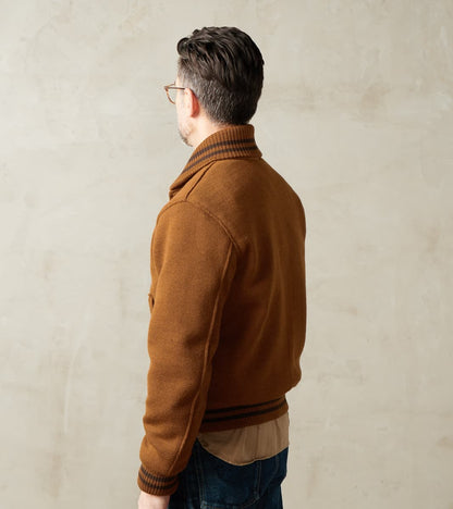 Letterman Club Knit Jacket - Whiskey