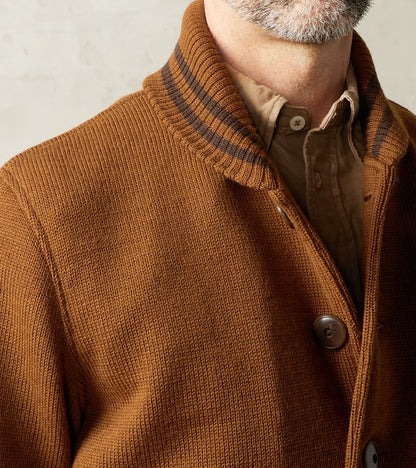 Letterman Club Knit Jacket - Whiskey