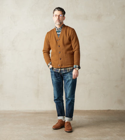 Collegiate Cardigan - Whiskey/Luggage