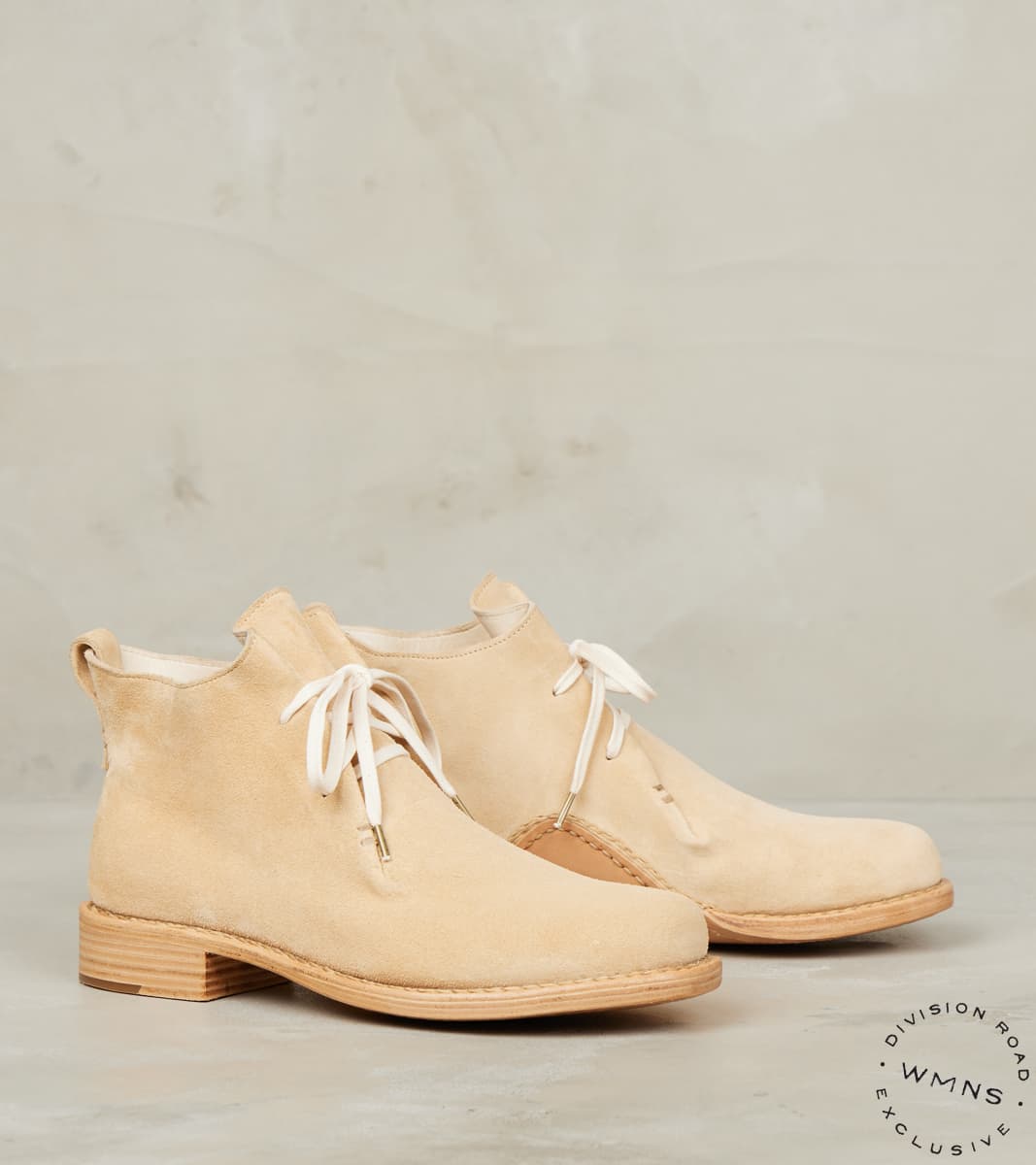 WMNs Double Fold - Leather ASP Sole - Sand Calf Suede