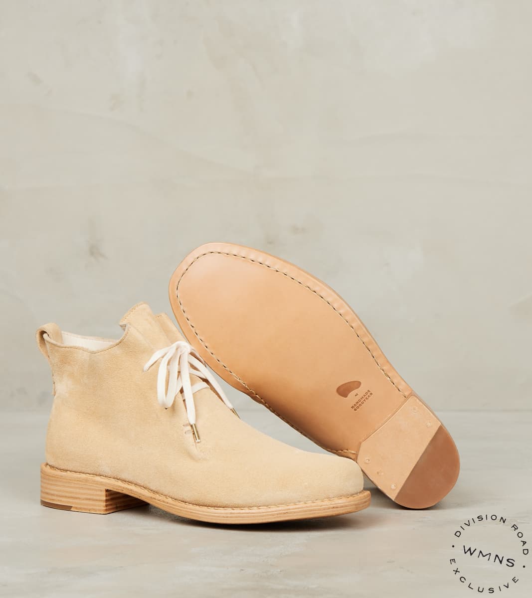 WMNs Double Fold - Leather ASP Sole - Sand Calf Suede
