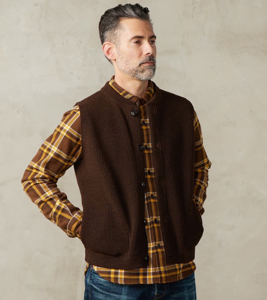 Andersen-Andersen Skipper Vest - Natural Brown