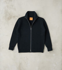 Andersen-Andersen Navy Full Zip Sweater - Dark Indigo