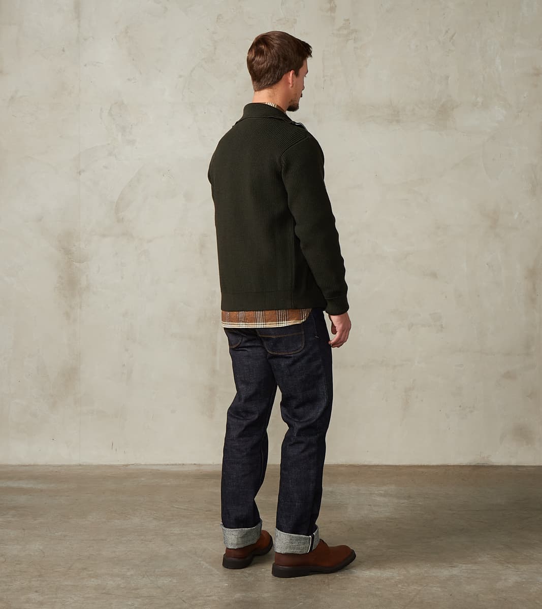 Andersen-Andersen Sailor Full Zip Sweater - Hunting Green