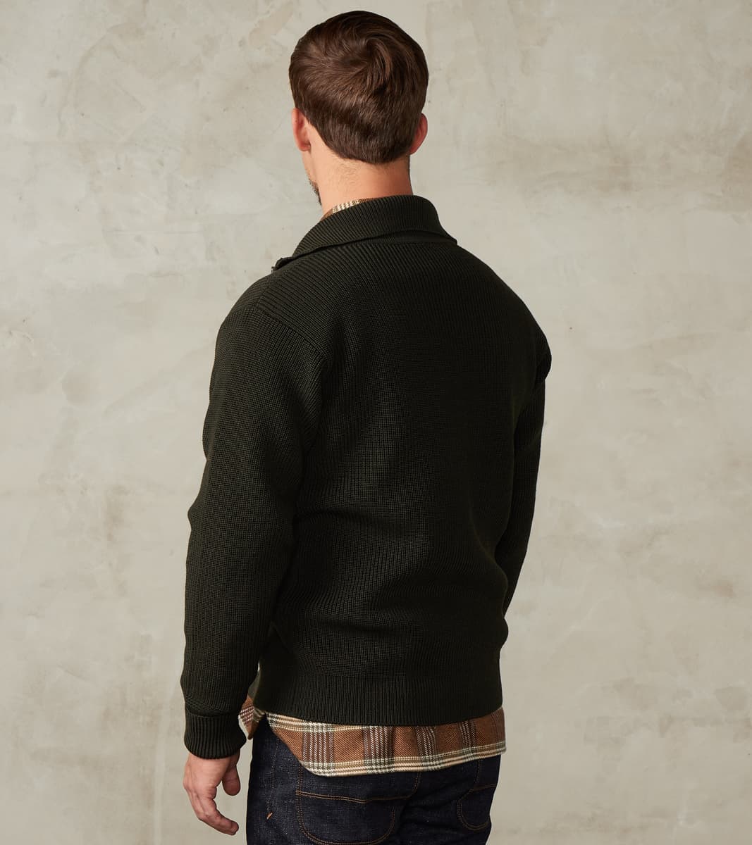 Sailor Full Zip Sweater - Hunting Green