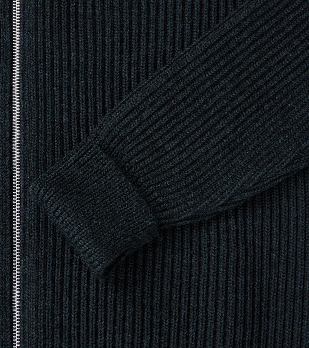 Navy Full Zip Sweater - Dark Indigo