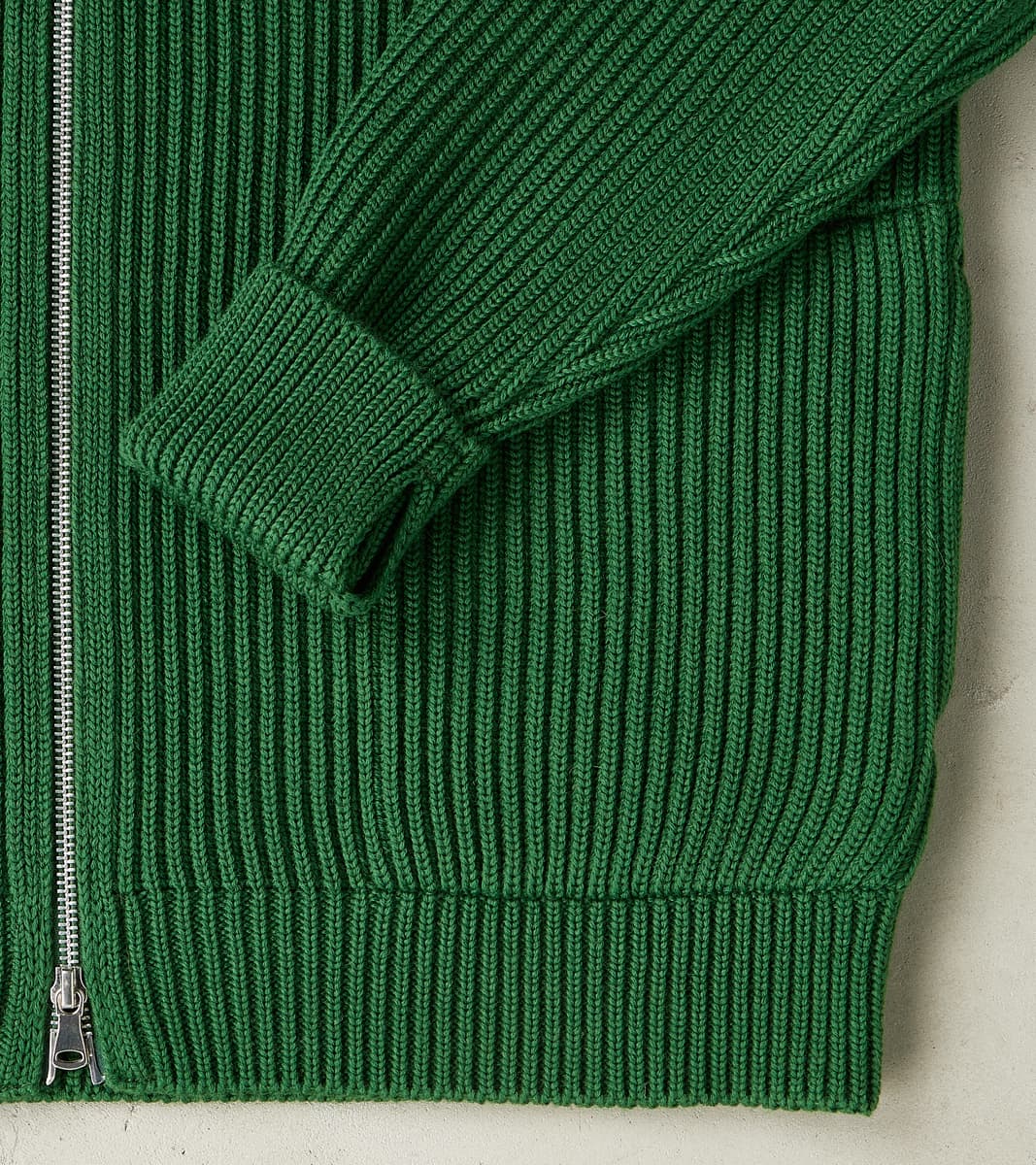 Andersen-Andersen Navy Full Zip Pocket Sweater - Green – Division