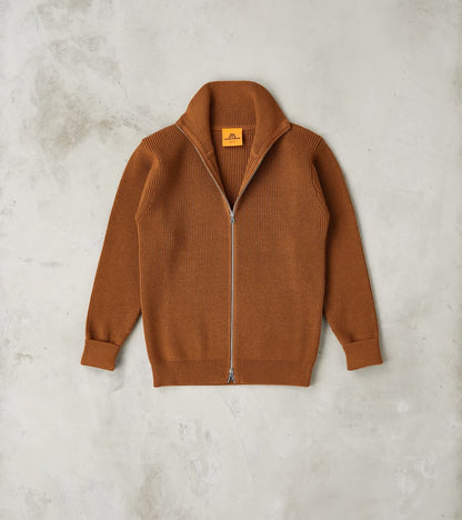 Andersen-Andersen Sailor Full Zip Sweater - Tobak