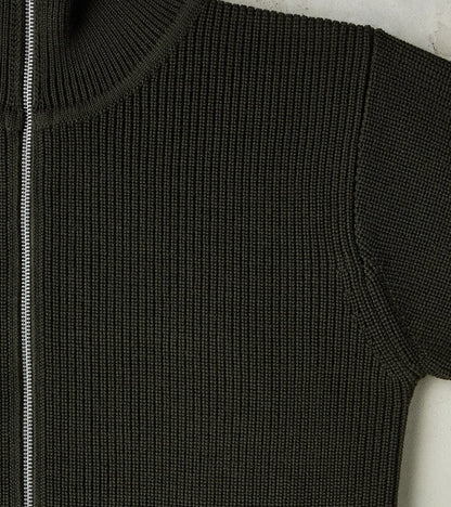 Sailor Full Zip Sweater - Hunting Green