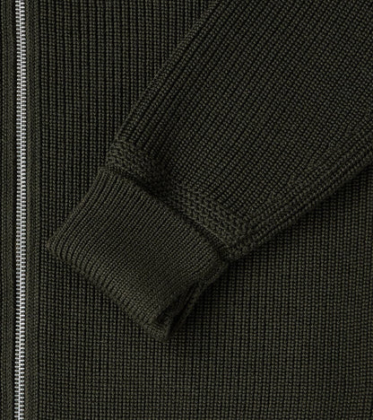 Sailor Full Zip Sweater - Hunting Green