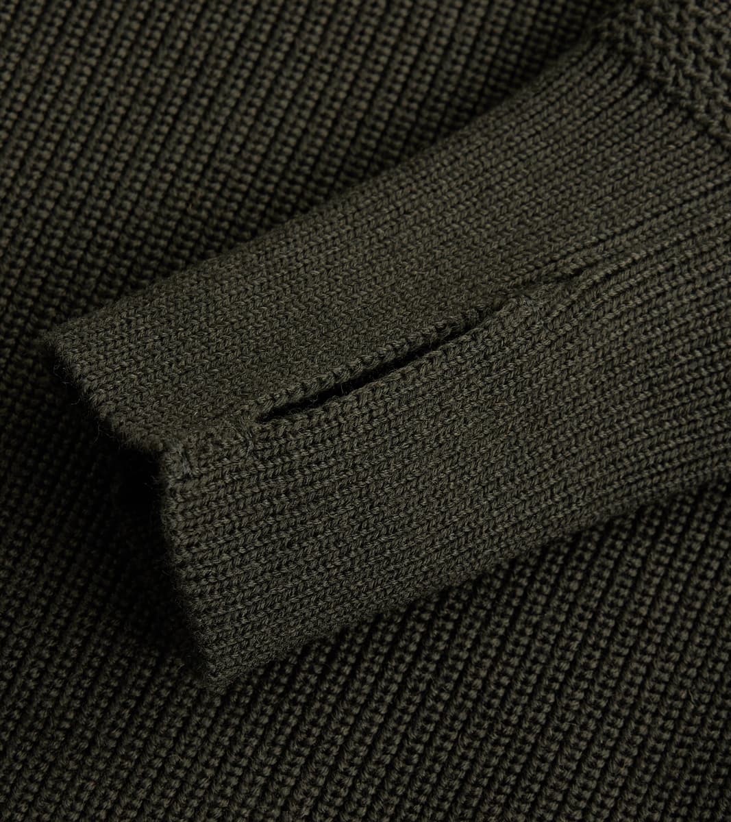 Andersen-Andersen Sailor Full Zip Sweater - Hunting Green