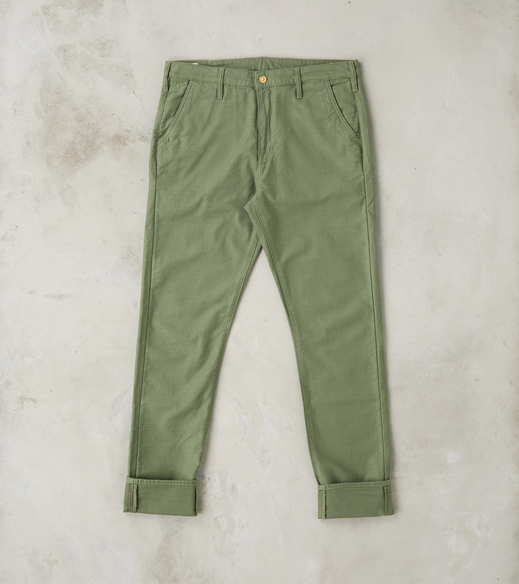 Benzak - BC-01 New Tapered Chino - 10oz Army Green Military Twill