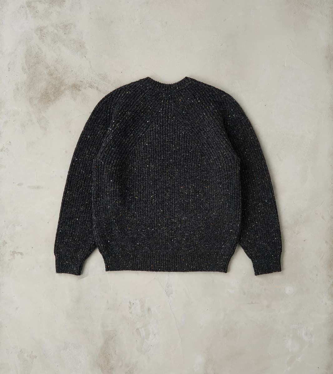Signature Crew Neck Donegal Yarn Knit - Black