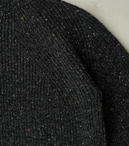 Signature Crew Neck Donegal Yarn Knit - Black