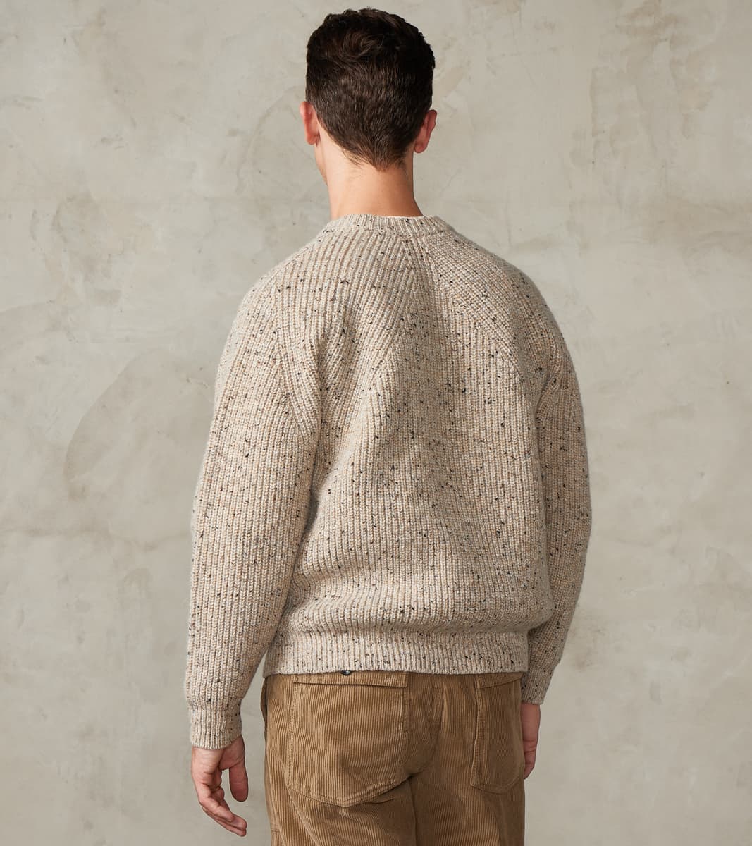 Signature Crew Neck Donegal Yarn Knit - Beige