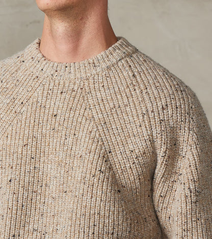Signature Crew Neck Donegal Yarn Knit - Beige