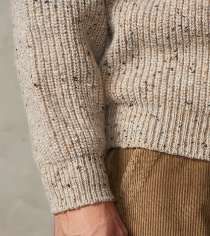 Signature Crew Neck Donegal Yarn Knit - Beige