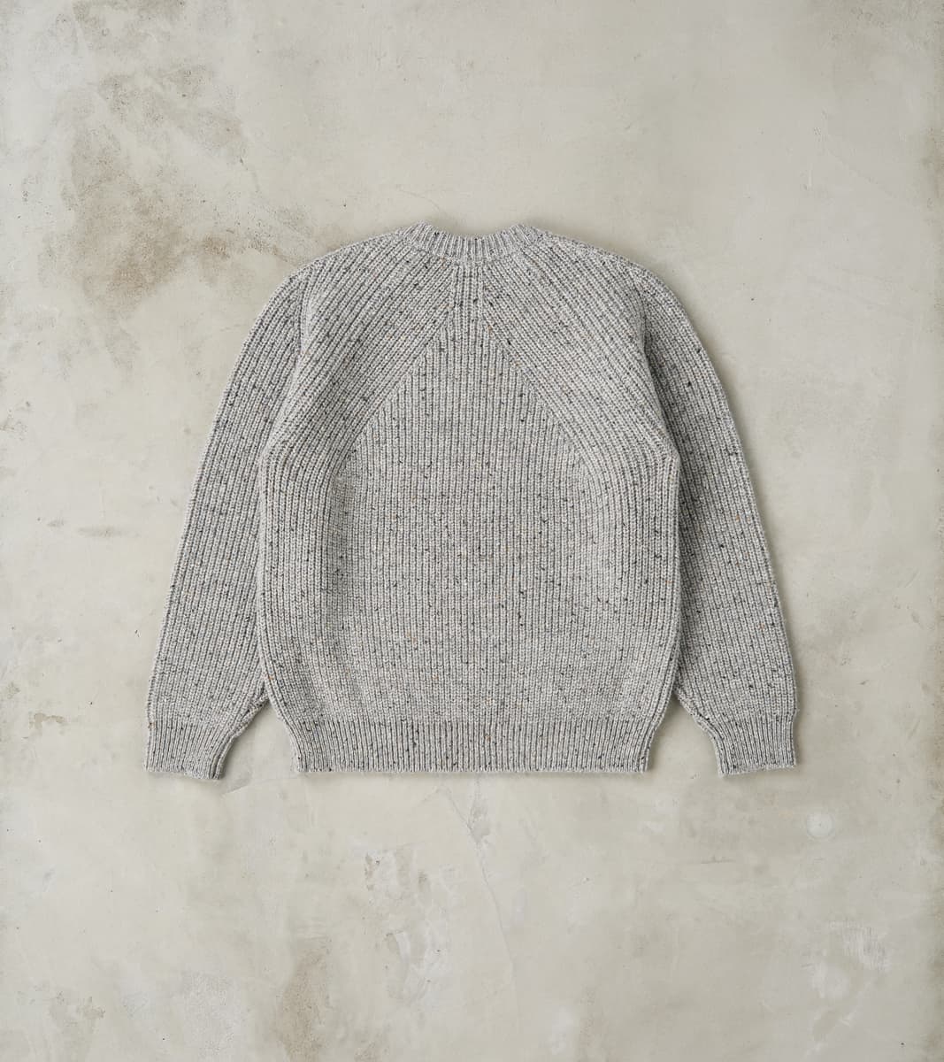 Signature Crew Neck Donegal Yarn Knit - Grey