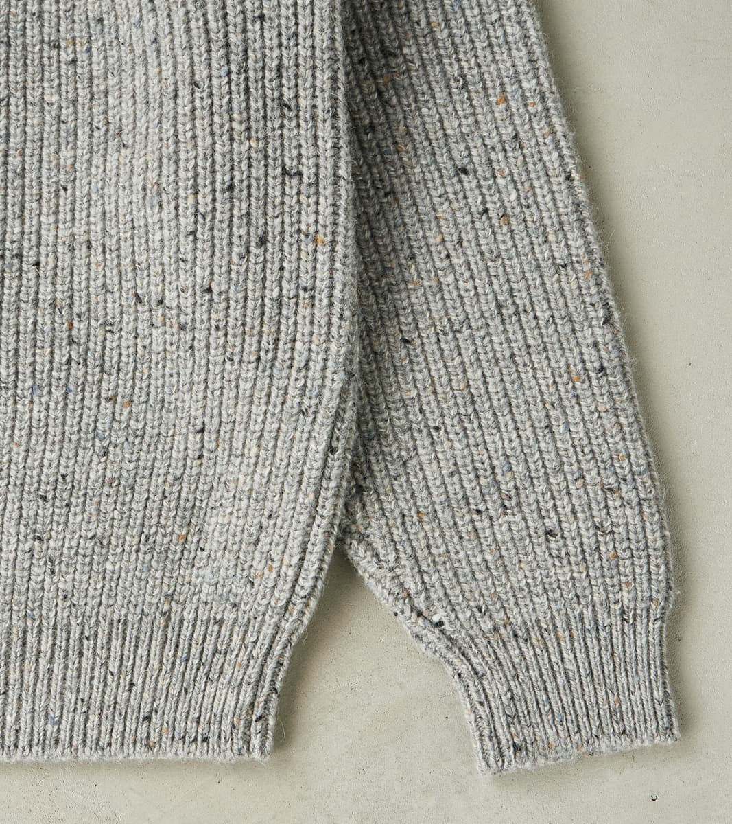 Signature Crew Neck Donegal Yarn Knit - Grey
