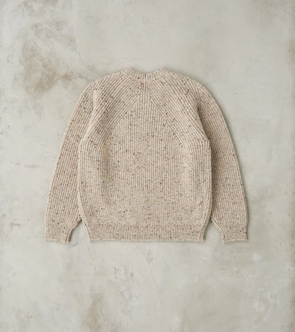Signature Crew Neck Donegal Yarn Knit - Beige