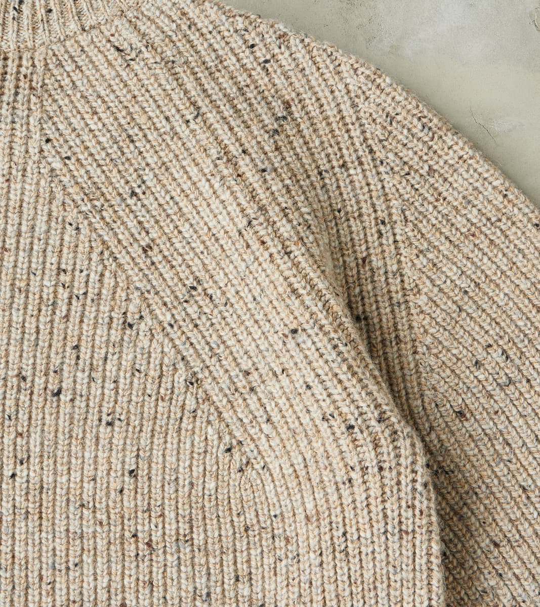 Signature Crew Neck Donegal Yarn Knit - Beige