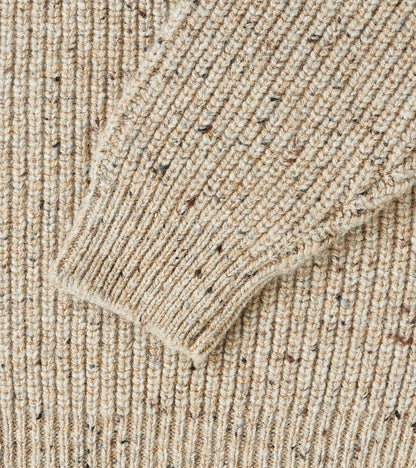 Signature Crew Neck Donegal Yarn Knit - Beige