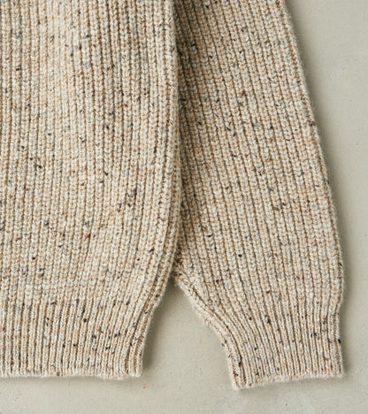 Signature Crew Neck Donegal Yarn Knit - Beige