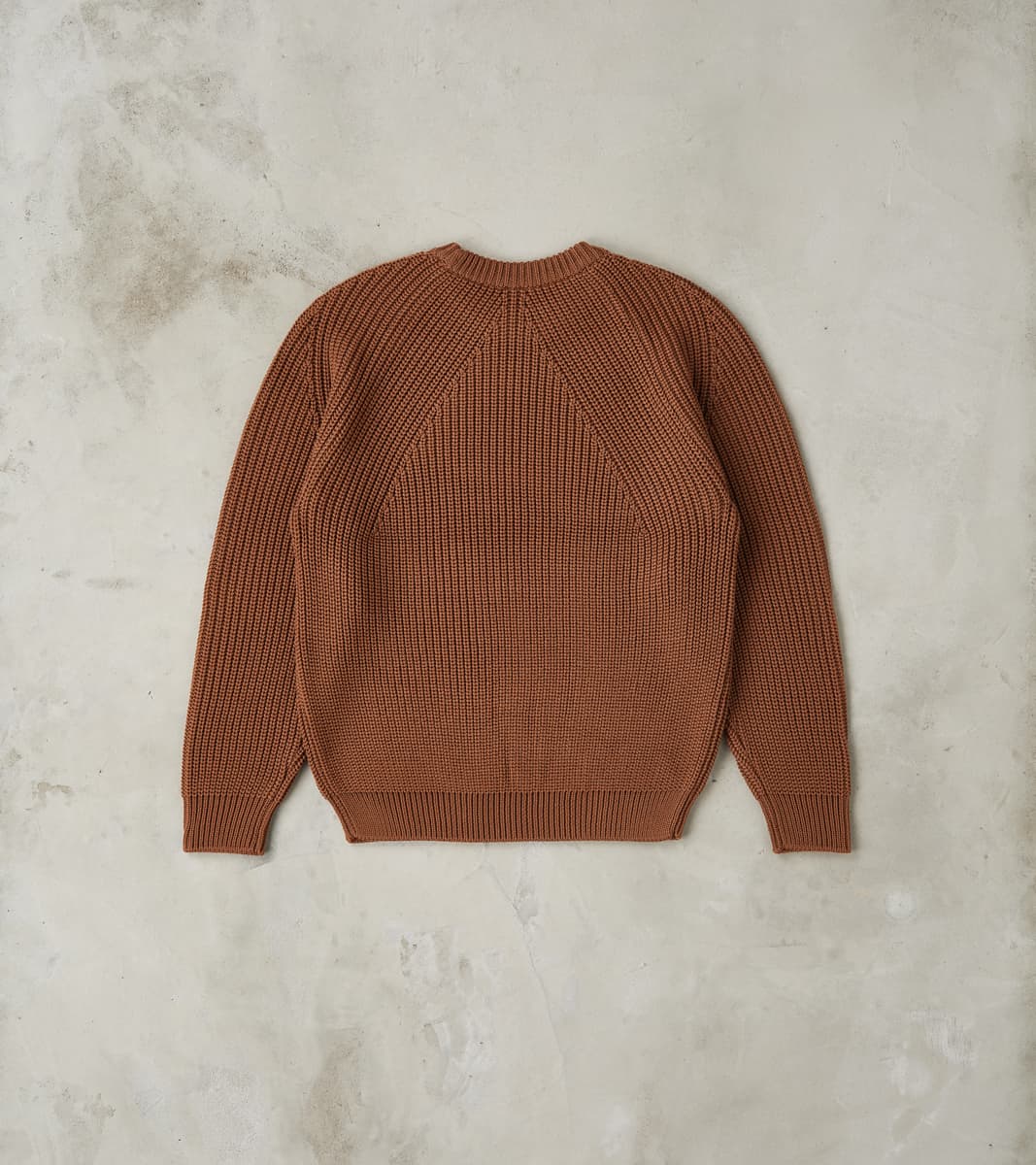 Signature Crew Neck Solid Wool Yarn Knit - Camel