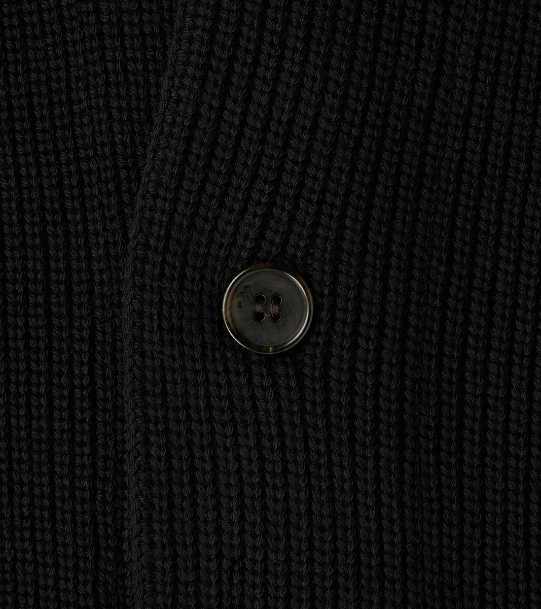Signature 1-Button Cardigan Solid Wool Yarn Knit - Black