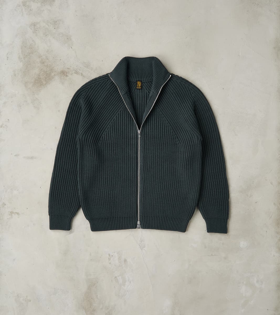 Batoner Signature Drivers Zip Solid Wool Yarn Knit - Forest