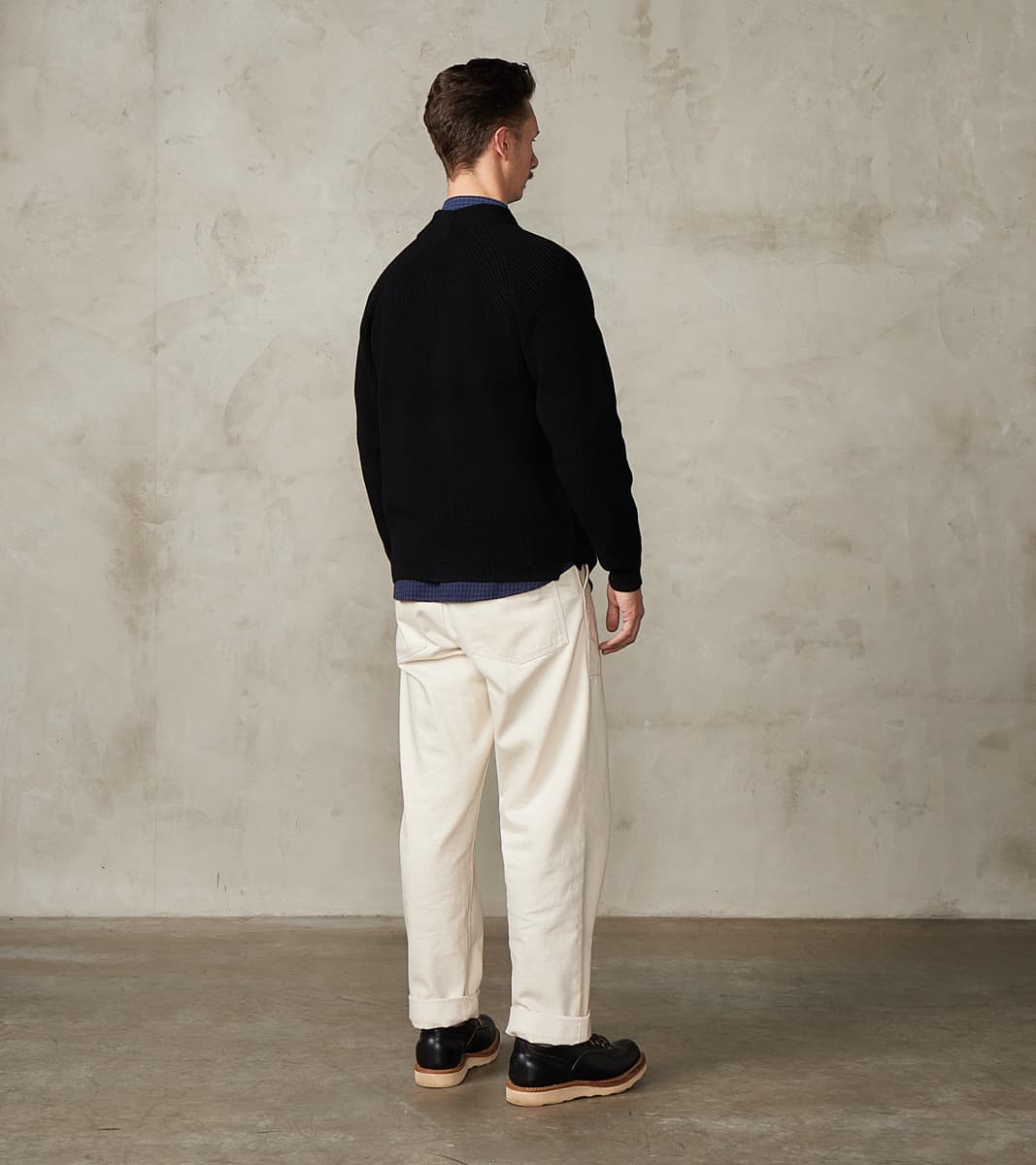 Signature 1-Button Cardigan Solid Wool Yarn Knit - Black