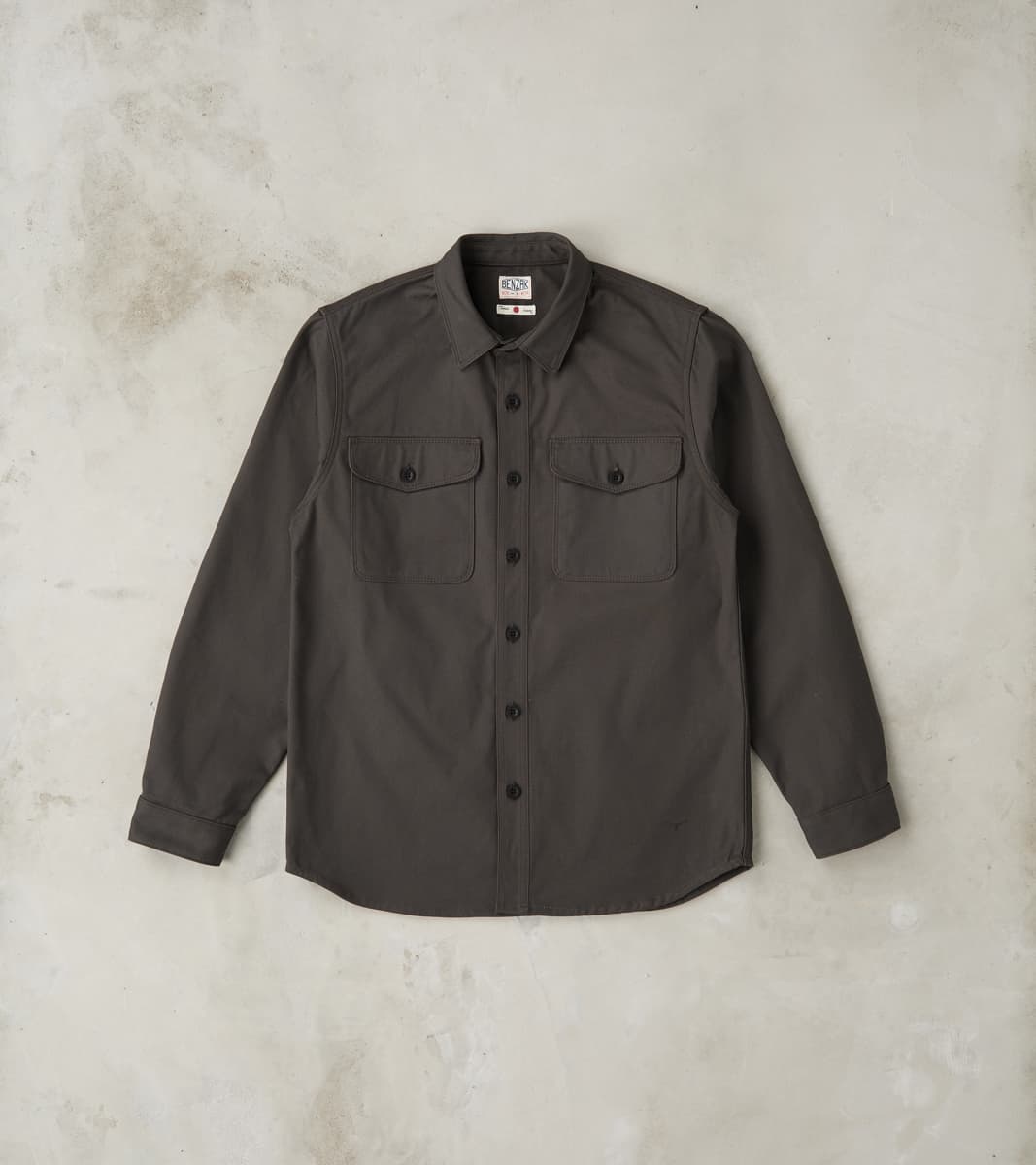 Benzak - BWS-04 - Scout Overshirt - 9oz Slate Selvedge Duck Canvas