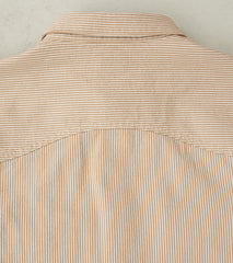 BWS-01 - Work Shirt - 6.5oz Brown Stripe Cord